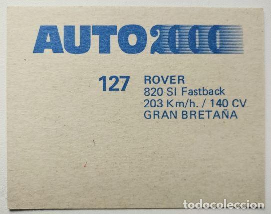 Coleccionismo cromos antiguos: COMICROMO - AUTO 2000 - N&ordm; 127 - ROVER 820 SI Fastback - Foto 2
