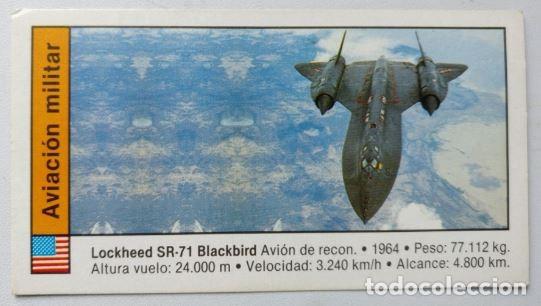 Coleccionismo cromos antiguos: CUSCO - AVIONES (1989) - N&ordm; 129 - Lockheed SR-71 Blackbird - Foto 1