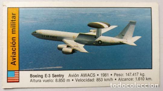 Coleccionismo cromos antiguos: CUSCO - AVIONES (1989) - N&ordm; 105 - Boeing E-3 Sentry - Foto 1