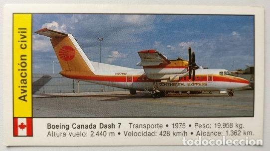 Coleccionismo cromos antiguos: CUSCO - AVIONES (1989) - N&ordm; 21 - Boeing Canada Dash 7 - Foto 1