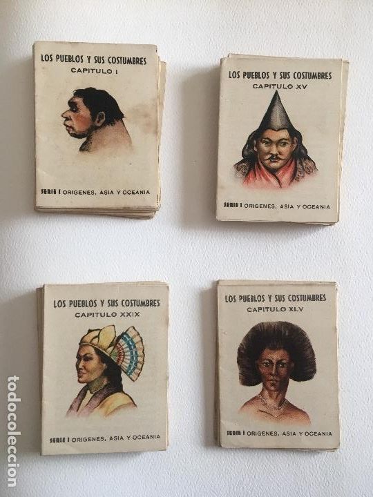 Colecionismo Cromos antigos: Los pueblos y sus costumbres. Serie I. Or&iacute;genes, Asia y Ocean&iacute;a. Colecci&oacute;n completa