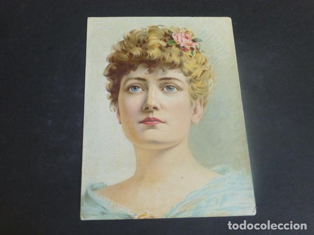 Coleccionismo cromos antiguos: CROMO MUJER ELEGANTE SIGLO XIX - Foto 1