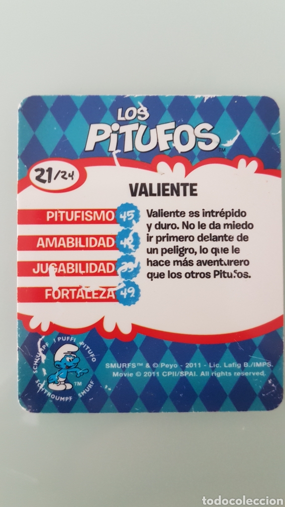 Coleccionismo cromos antiguos: Cromo hologr&aacute;fico Los Pitufos - Foto 2