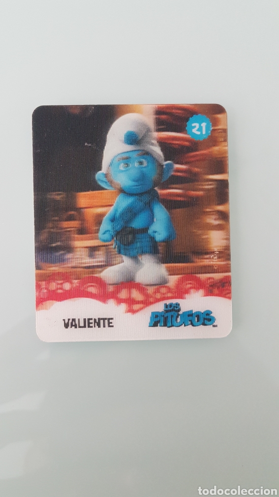 Coleccionismo cromos antiguos: Cromo hologr&aacute;fico Los Pitufos - Foto 1