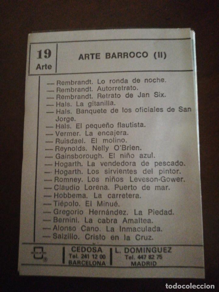 Coleccionismo Cromos antiguos: CROMOS. CEDOSA. ARTE BARROCO II. ARTE 19 . COMPLETA. VER FOTOS.