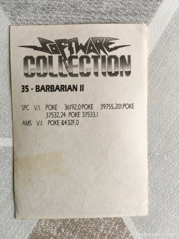 Coleccionismo cromos antiguos: SOFTWARE COLLECTION - N&Uacute;MERO 35 BARBARIAN II - Foto 2