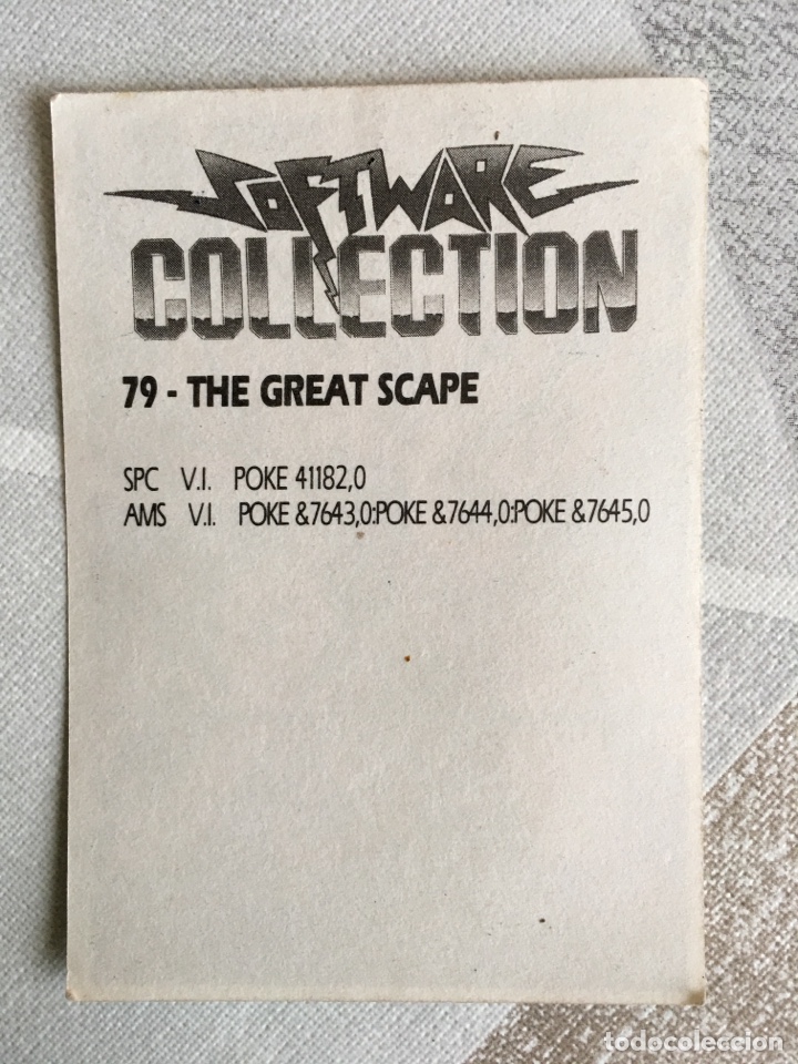 Coleccionismo cromos antiguos: SOFTWARE COLLECTION - N&Uacute;MERO 79 THE GREAT SCAPE - Foto 2