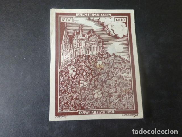 Sammeln alte Sammelbilder: COVADONGA ASTURIAS CROMO A&Ntilde;OS 20 COL. LA VOZ DE CANTABRIA