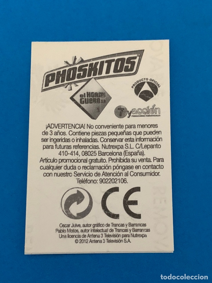 Coleccionismo cromos antiguos: Cromo Phoskitos El Hormiguero - Foto 2