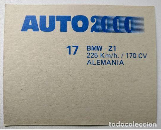 Coleccionismo cromos antiguos: COMICROMO - AUTO 2000 - N&ordm; 17 - BMW Z1 - Foto 2
