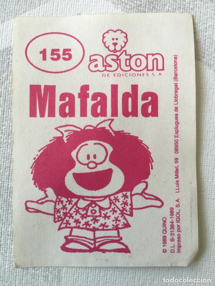 Coleccionismo cromos antiguos: MAFALDA ASTON - numero 155 - Foto 2