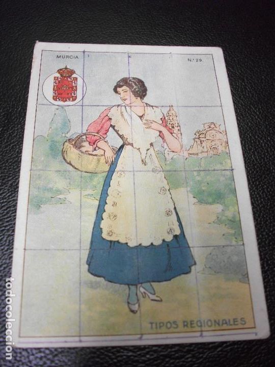 Coleccionismo Cromos antiguos: CROMO DE MURCIA TIPOS REGIONALES N&ordm; 29 CHOCOLATES ARUMI DE VICH MAPA