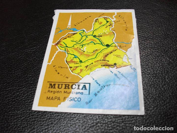 Coleccionismo cromos antiguos: CROMO DE MURCIA MAPA FISICO - Foto 1