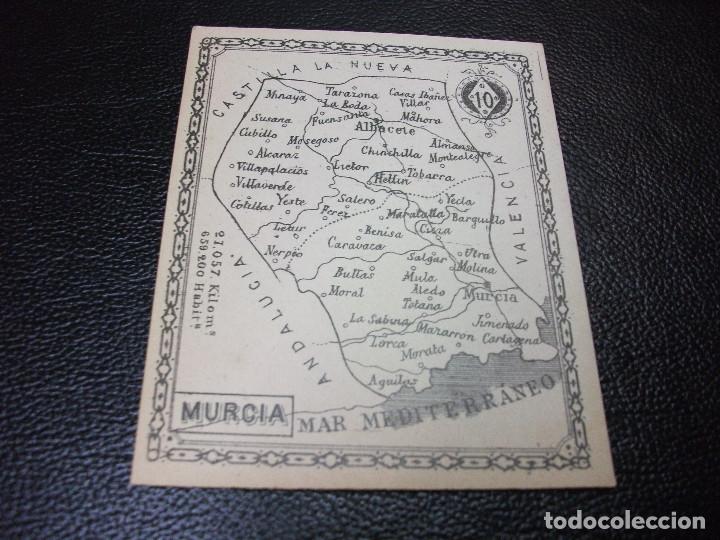 Coleccionismo cromos antiguos: CROMO MAPA DE MURCIA ALBACETE MAPA - Foto 1