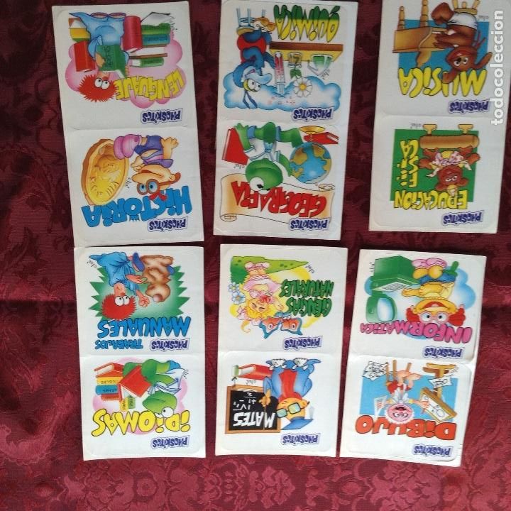 Coleccionismo cromos antiguos: Lote de pegatinas de Phoskitos . 6 unidades con su trasera