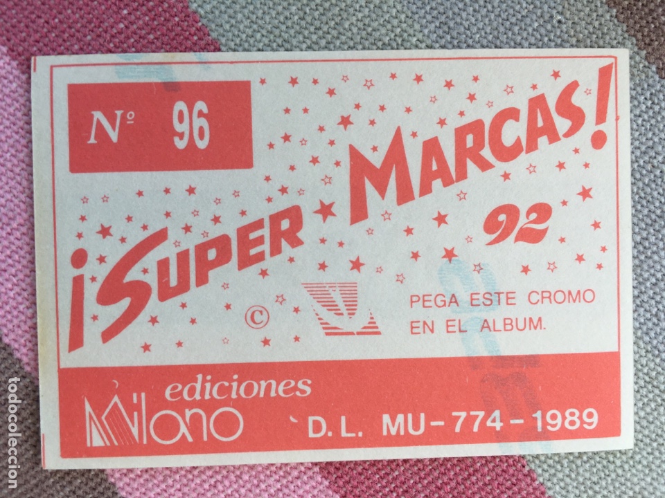 Coleccionismo cromos antiguos: SUPER MARCAS 92 - EDICIONES MILANO - N&Uacute;MERO 96 - Foto 2