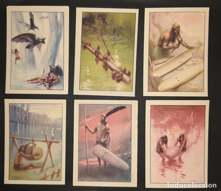 Coleccionismo cromos antiguos: 12 ANTIGUOS CROMOS HISTORIA DEL PROGRESO HUMANO - Foto 2