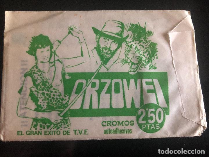 Collectionnisme Cartes &agrave; collectionner anciennes: SOBRE CROMOS SIN ABRIR SERIE TV ORZOWEI EDITORIAL QUELCON CONTIENE LOS CROMOS