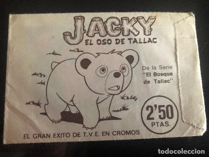 Collectionnisme Cartes &agrave; collectionner anciennes: SOBRE CROMOS SIN ABRIR SERIE TV JACKY EL OSO DE TALLAC EDITORIAL QUELCON CONTIENE LOS CROMOS