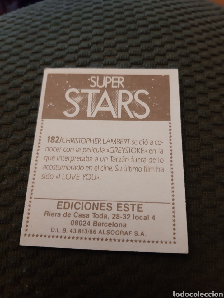 Coleccionismo cromos antiguos: EDICIONES ESTE Nuevo SUPER STARS CHRISTOPHER LAMBERT GREYSTOKE - Foto 2