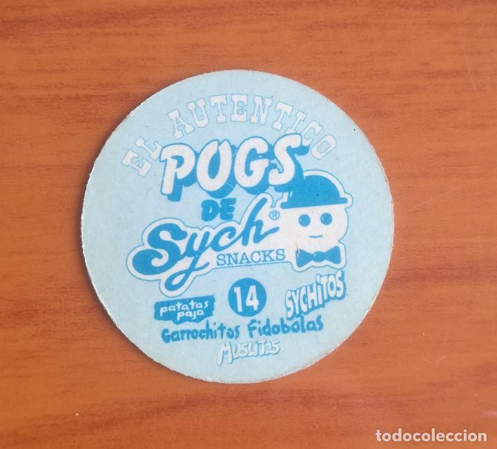 Coleccionismo cromos antiguos: TAZO TAZOS POGS DE SYCH SNACKS SYCHITOS N&ordm; 14 - Foto 2