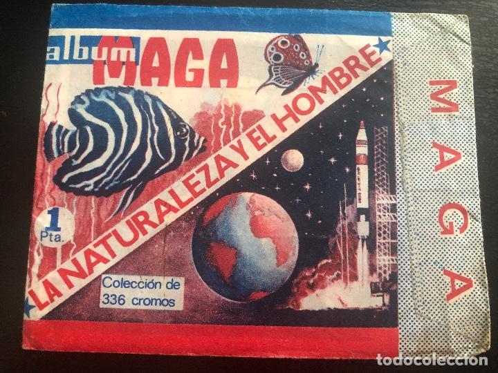 Collectionnisme Cartes &agrave; collectionner anciennes: SOBRE CROMOS SIN ABRIR CONTIENE LATURALEZA Y EL HOMBRE EDITORIAL MAGA CONTIENE LOS CROMOS