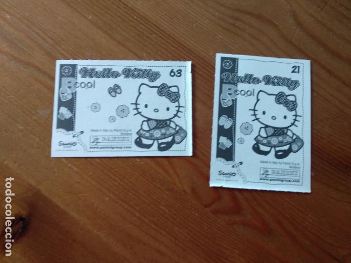 Coleccionismo cromos antiguos: 2 cromos hello kitty b cool n&ordm; 63 y 21 panini - Foto 2