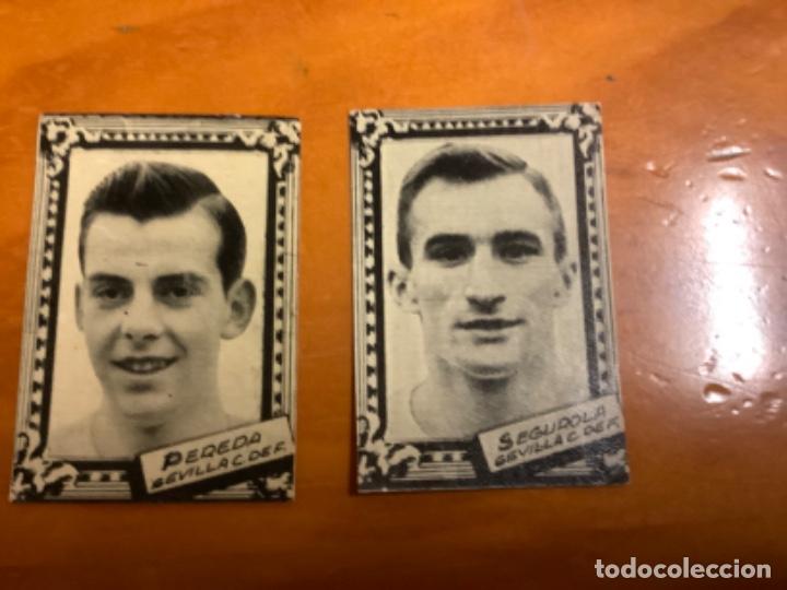 Coleccionismo cromos antiguos: PEREDA Y SEGUROLA DEL SEVILLA CF C NAL LIGA FHER 59/60