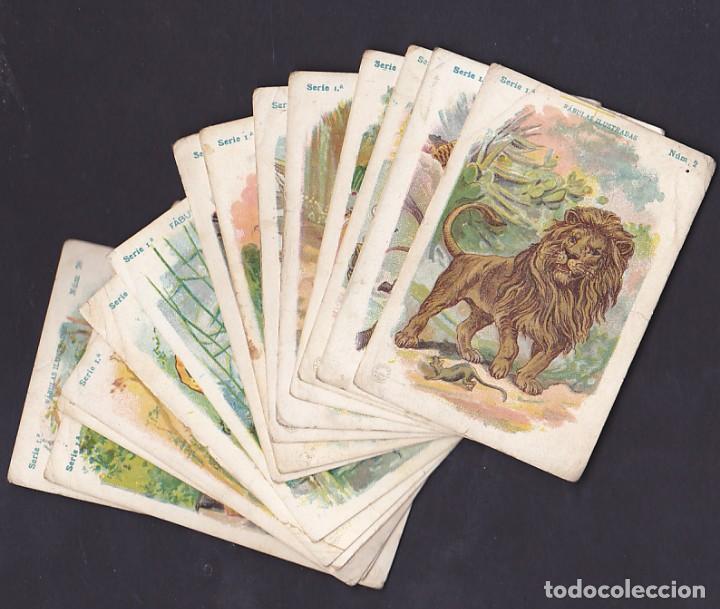 Coleccionismo Cromos antiguos: LOTE DE 15 CROMOS FABULAS ILUSTRADAS