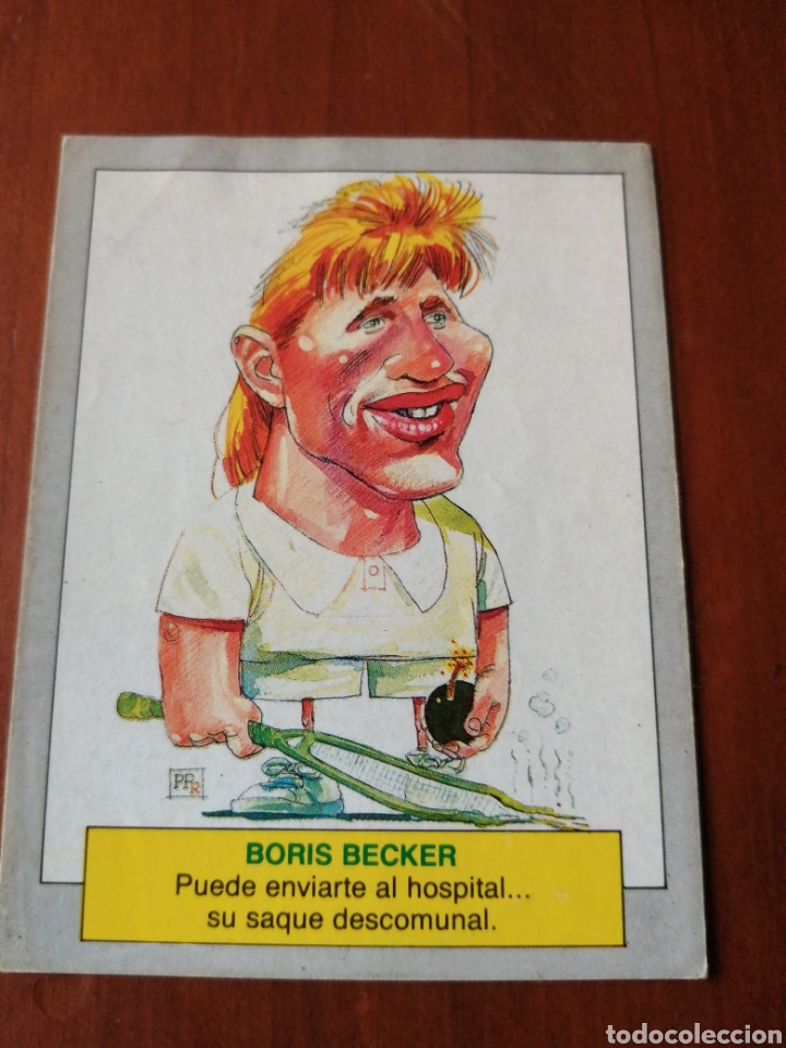 Coleccionismo cromos antiguos: Cromo karikatas n 24 Boris Becker - Foto 1