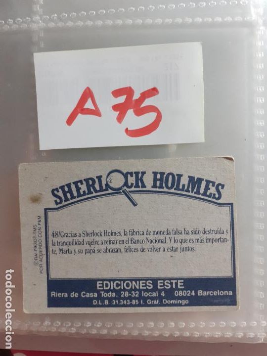 Coleccionismo cromos antiguos: sherlock holmes ediciones esten n 48 - Foto 2
