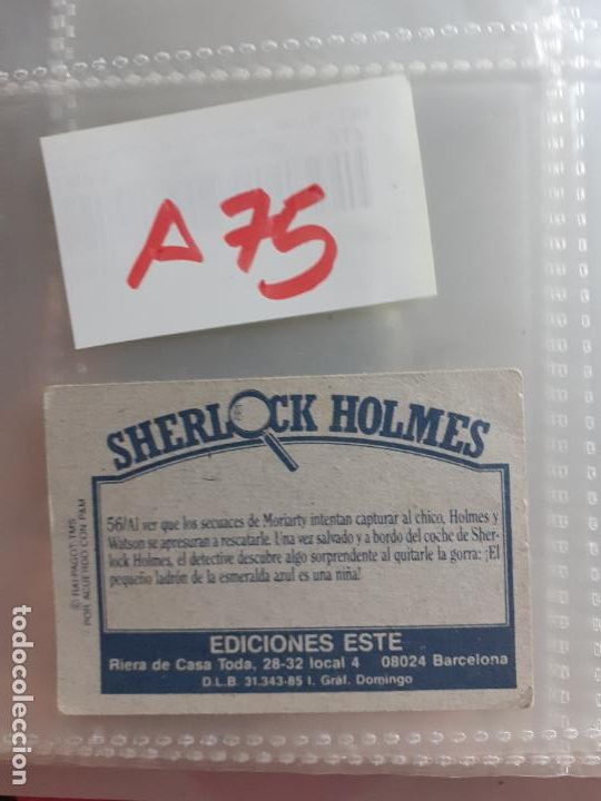 Coleccionismo cromos antiguos: sherlock holmes ediciones esten n 56 - Foto 2