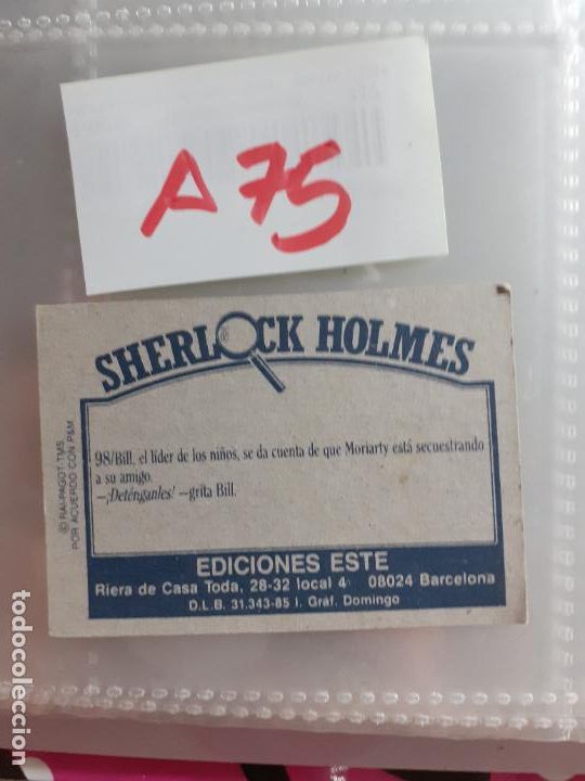 Coleccionismo cromos antiguos: sherlock holmes ediciones esten n 98 - Foto 2