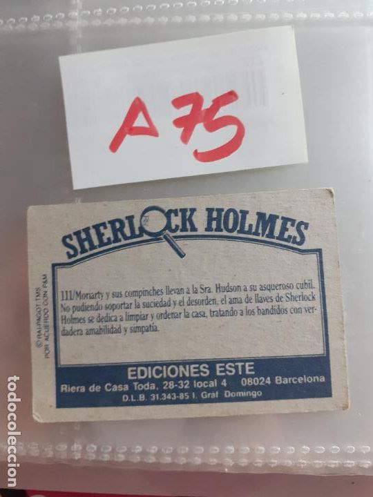 Coleccionismo cromos antiguos: sherlock holmes ediciones esten n 111 - Foto 2