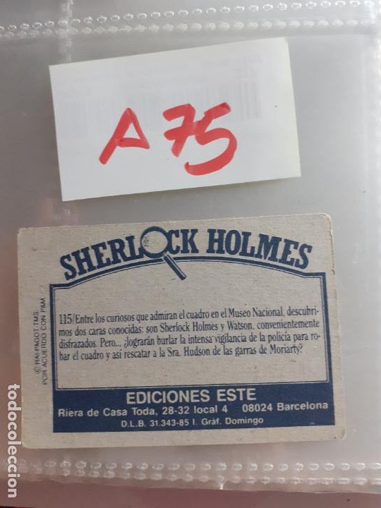 Coleccionismo cromos antiguos: sherlock holmes ediciones esten n 115 - Foto 2