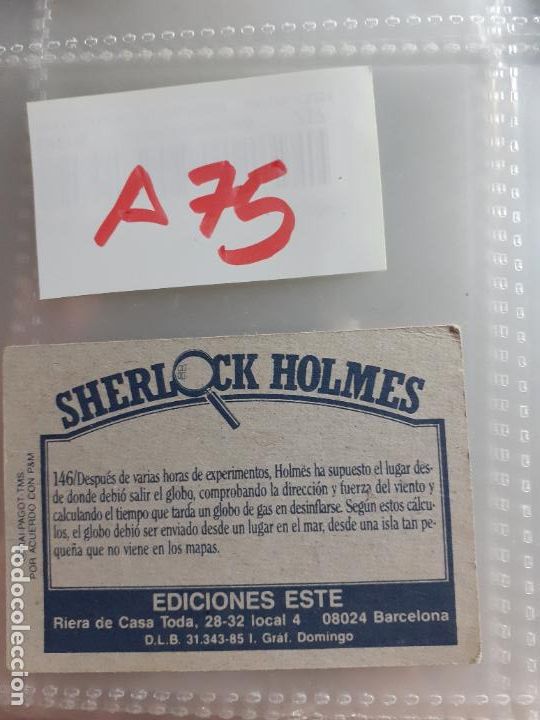 Coleccionismo cromos antiguos: sherlock holmes ediciones esten n 146 - Foto 2