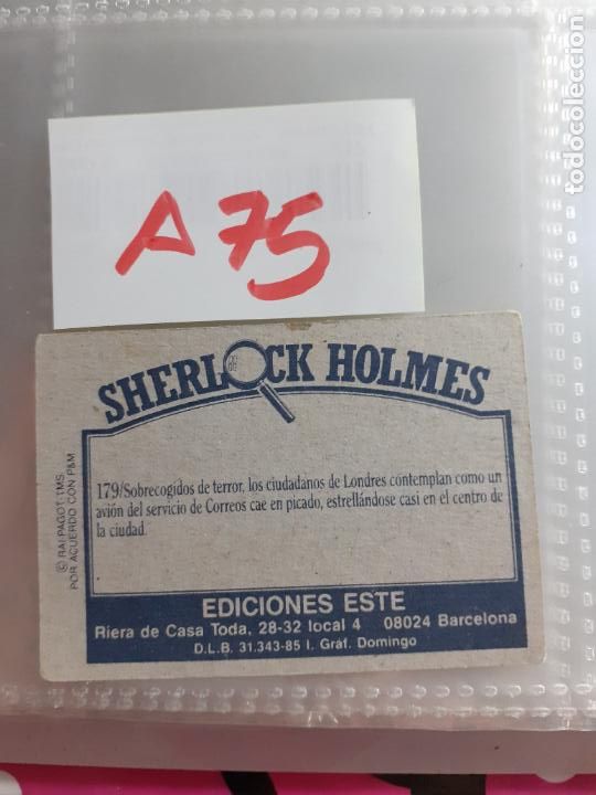 Coleccionismo cromos antiguos: sherlock holmes ediciones esten n 179 - Foto 2