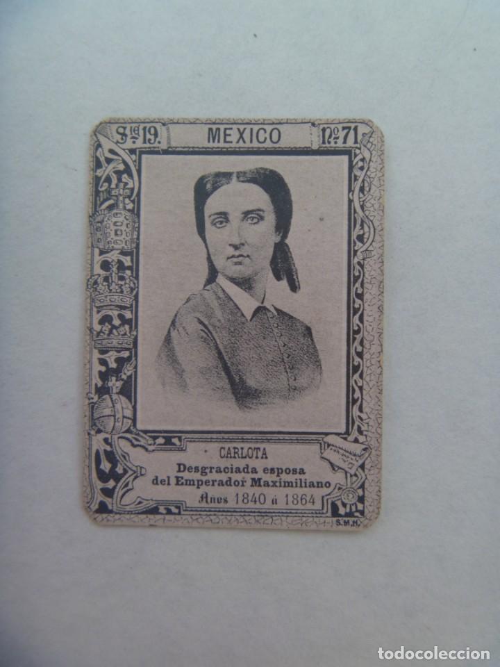 Coleccionismo cromos antiguos: CROMO ANTIGUO DE CAJA DE CERILLAS DE LA EMPERATRIZ DE MEXICO CARLOTA . 1910
