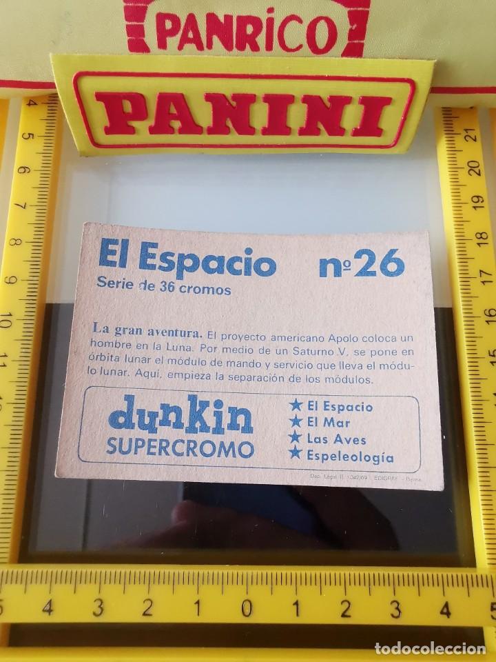Coleccionismo cromos antiguos: CROMO SIN PEGAR CHICLE DUNKIN EL ESPACIO 26 - Foto 2