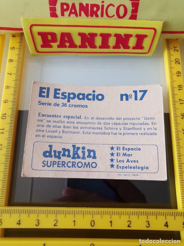 Coleccionismo cromos antiguos: CROMO SIN PEGAR CHICLE DUNKIN EL ESPACIO 17 - Foto 2