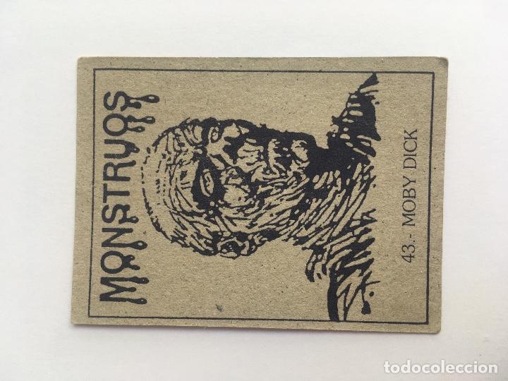 Coleccionismo cromos antiguos: 38. CROMO MONSTRUOS N 43. MOBY DICK DESPEGADO - Foto 2
