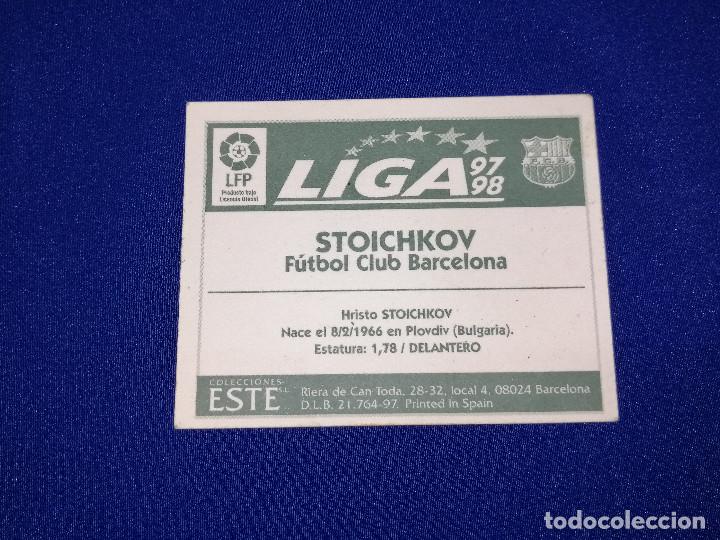 Coleccionismo cromos antiguos: LIGA 97-98 STOICHKOV - Foto 2