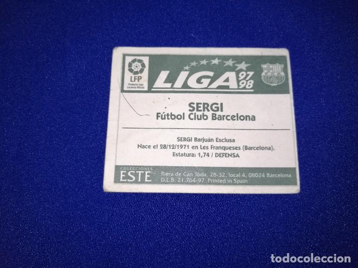 Coleccionismo cromos antiguos: LIGA 97-98 SERGI - Foto 3