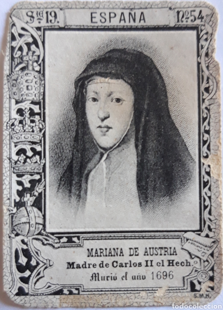 Colecionismo Cromos antigos: FOTOTIPIA CROMO MARIANA DE AUSTRIA
