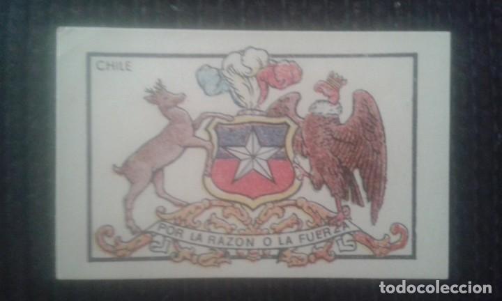 Collectionnisme Cartes &agrave; collectionner anciennes: CROMO PEQUE&Ntilde;O MUNDICROM. NUMERO 66. ESCUDO ACTUAL. CHILE. PUBLITECNIA.