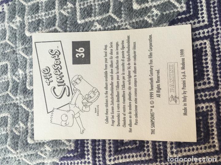 Coleccionismo cromos antiguos: CROMO PANINI LOS SIMPSONS A&Ntilde;OS 90 - Foto 2