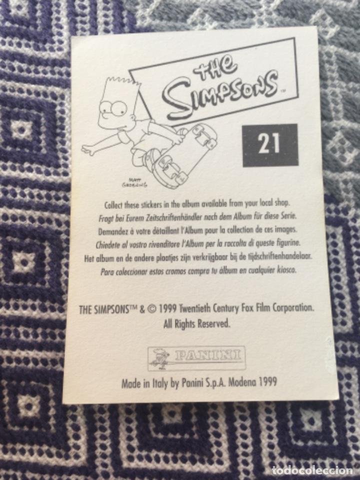 Coleccionismo cromos antiguos: CROMO PANINI LOS SIMPSONS A&Ntilde;OS 90 - Foto 2