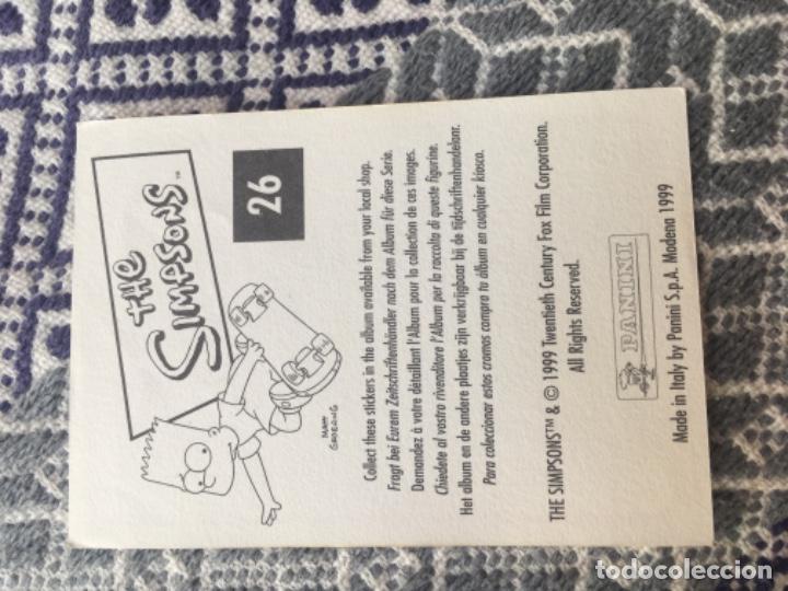 Coleccionismo cromos antiguos: CROMO PANINI LOS SIMPSONS A&Ntilde;OS 90 - Foto 2