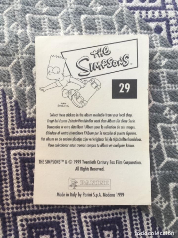 Coleccionismo cromos antiguos: CROMO PANINI LOS SIMPSONS A&Ntilde;OS 90 - Foto 2