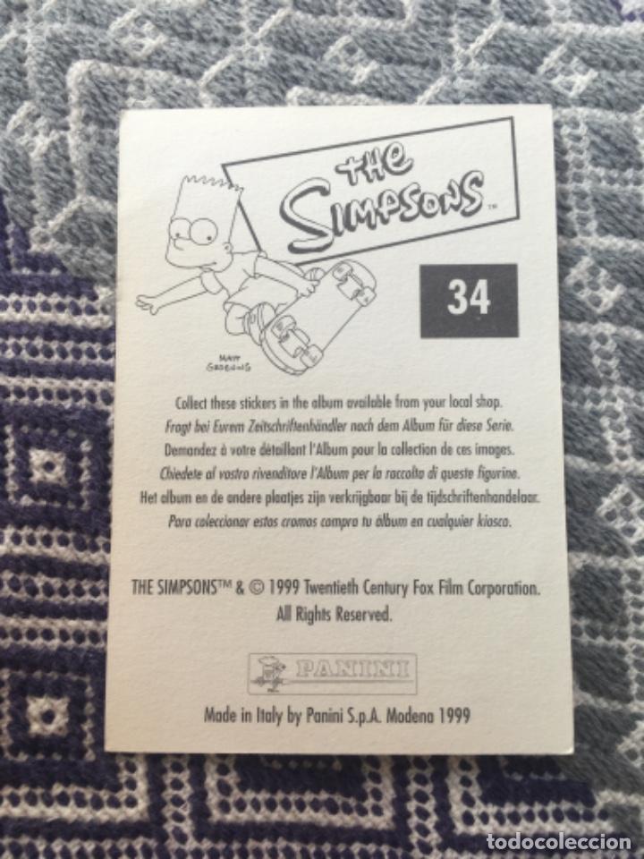 Coleccionismo cromos antiguos: CROMO PANINI LOS SIMPSONS A&Ntilde;OS 90 - Foto 2